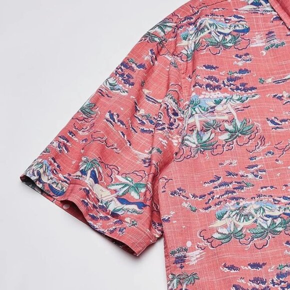 IZOD Saltwater Dockside Chambray Short Sleeve Button Down Shirt Men’s M - Picture 3 of 8